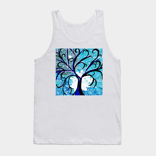 The Silver Moon Tree Tank Top by Overthetopsm